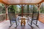 OUTDOOR COVERED DECK w/GAS LOG FIREPLACE